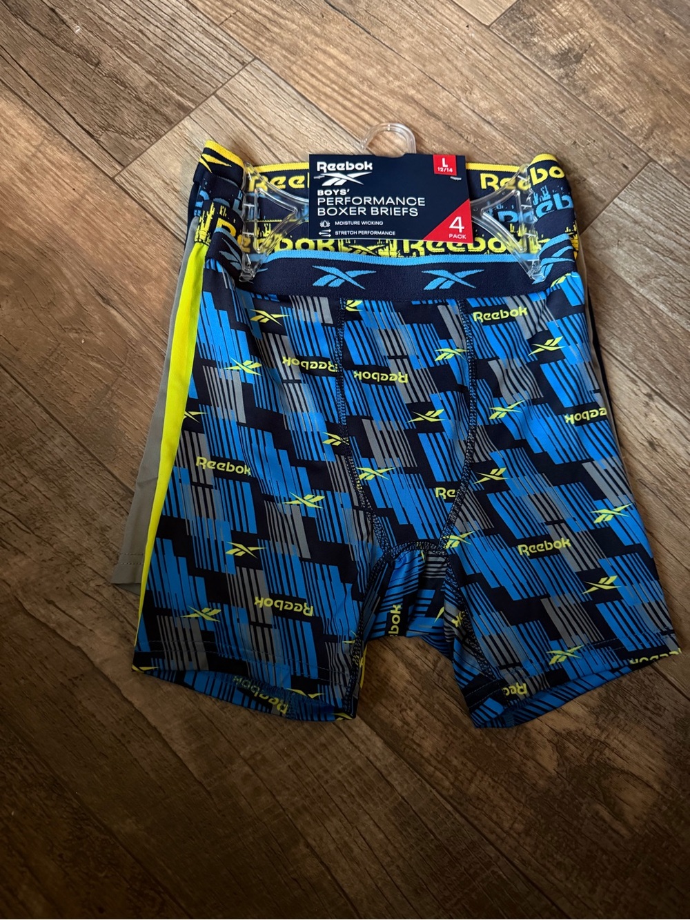 Reebok Blue & Yellow Graphic Performance Boxer Briefs - 4 Pack
